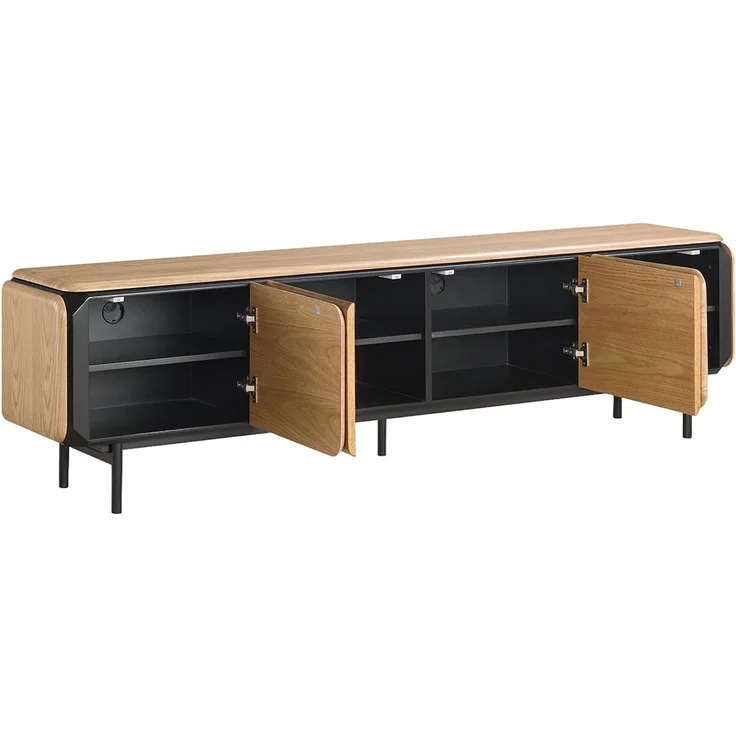 KAWOLA Lowboard AVRIL TV-Board 4 Türen Eiche braun 56 x 40 x 200 cm – Bild 5