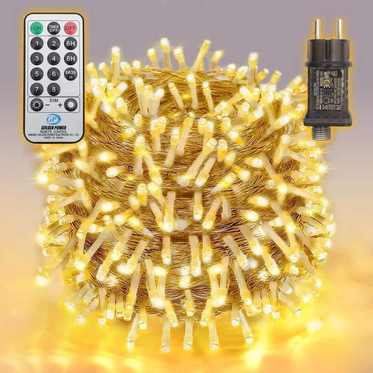 SALCAR 20m 300er LED Lichterkette Weihnachten mit Fernbedienung