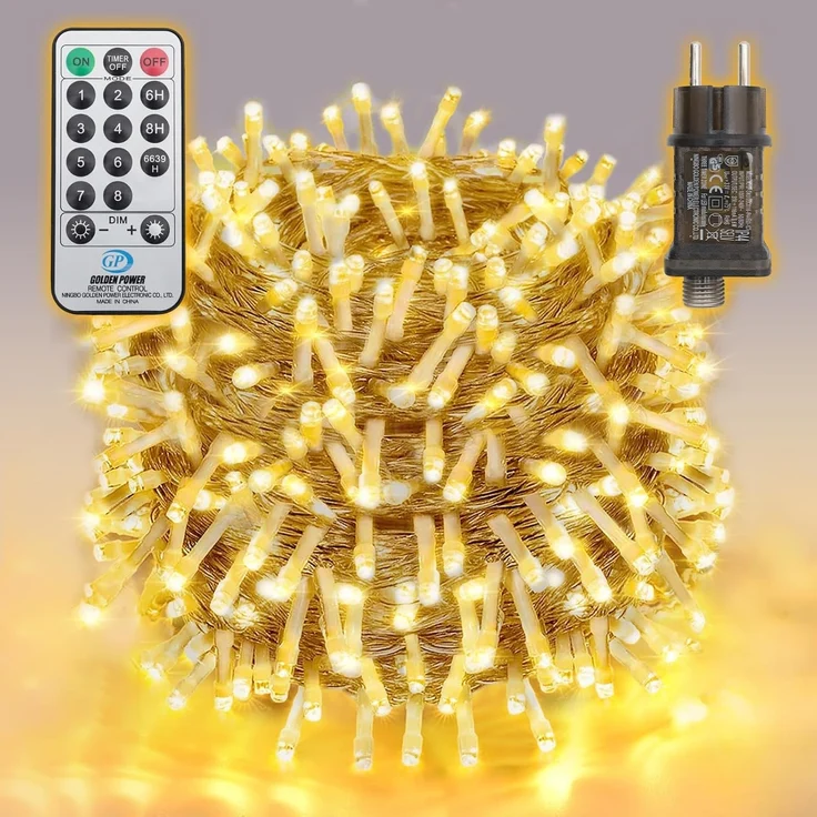 SALCAR 20m 300er LED Lichterkette Weihnachten mit Fernbedienung – Bild 1