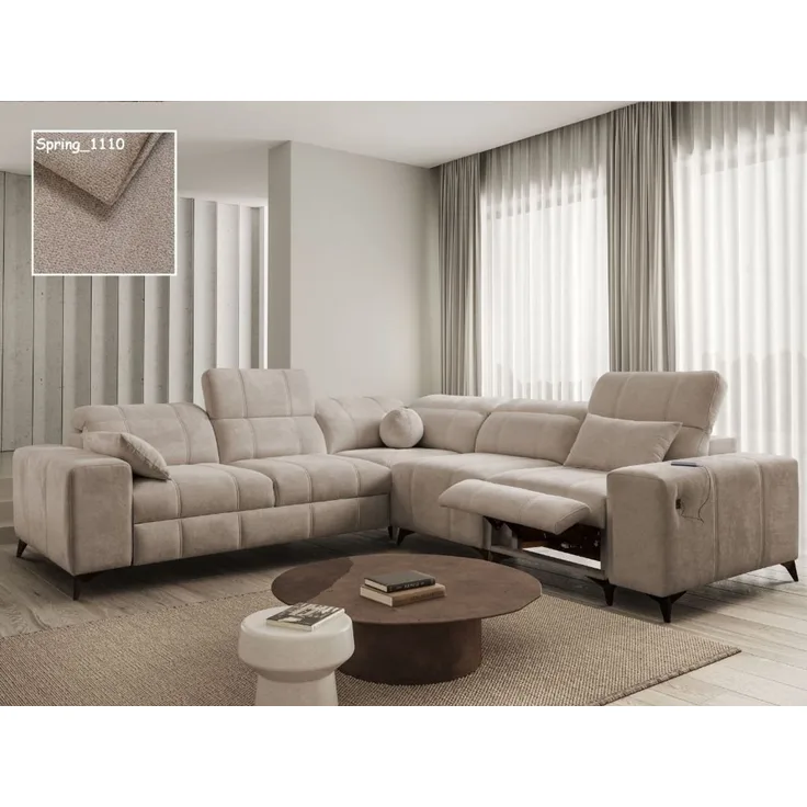 Möbel für Dich Ecksofa Dafne 3 Relax mit elektrisch ausfahrbarer Fußstütze, mit USB, Schlaffunktion und einem Bettkasten