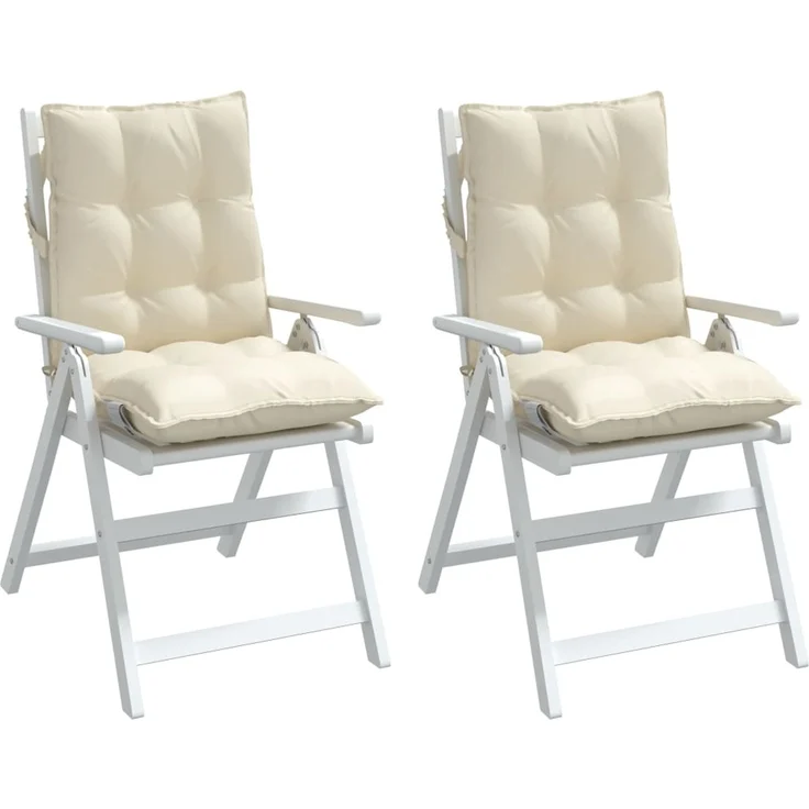 vidaXL Niedriglehner-Auflagen 2 Stk. Creme Oxford-Gewebe 377677 – Bild 4