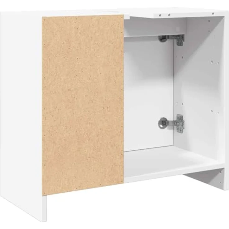 vidaXL Waschbeckenunterschrank Weiß 63x29x55 cm Holzwerkstoff 848129 – Bild 9