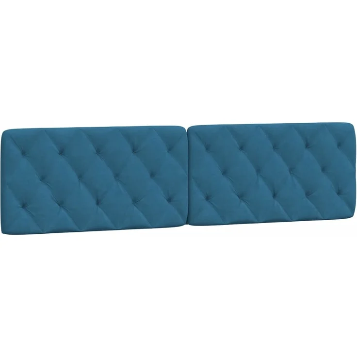 vidaXL Kopfteil-Kissen Blau 200 cm Samt 374751 – Bild 2