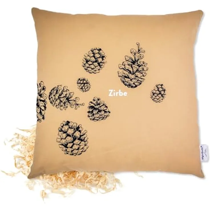 AllgäuQuelle Bio ZirbenKissen, 100% Zirbenspäne, 500g, natürliches Duftkissen, 45x45 cm, ohne künstliche Zusatzstoffe