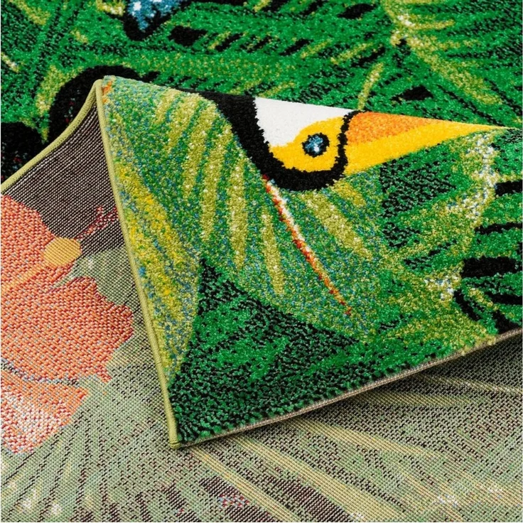 Pergamon Kinderteppich Designer Teppich Faro Tropical Tukan, Rechteckig, Höhe: 11 mm – Bild 3
