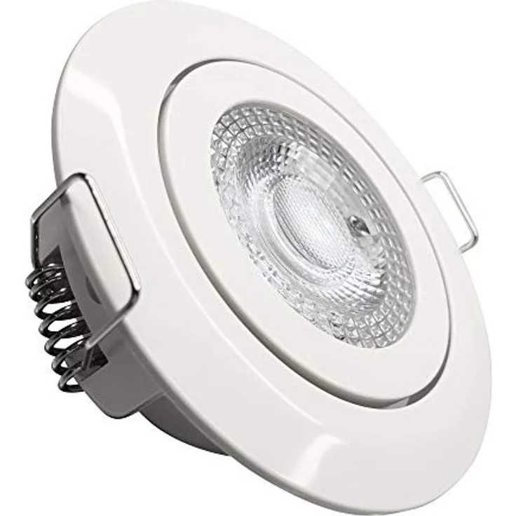 Maxkomfort K O M F O R T - 6x LED Einbaustrahler Ultraflach, schwenkbar, 5 Watt, rund, warmweiß, IP20, 230V – Bild 5