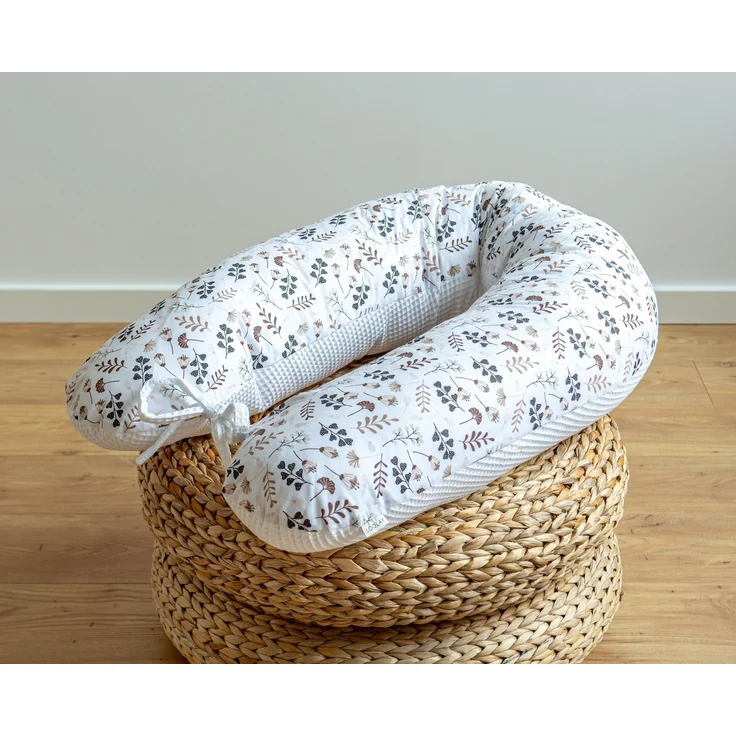 Loolay Seitenschläferkissen WAFFELPIQUE Blumen Schwangerschaftskissen Schlafen Kissen Stillkissen, M/ L oder L/ XL KISSEN + Bezug / 6 MUSTER Auswahl: Waffelstoff Waffelpique/ Türkis BLUMENWIESE Braun, Blau, Rosa, Gelb, Weiß, 170 o. 190 cm Kissen. PREMI... – Bild 1