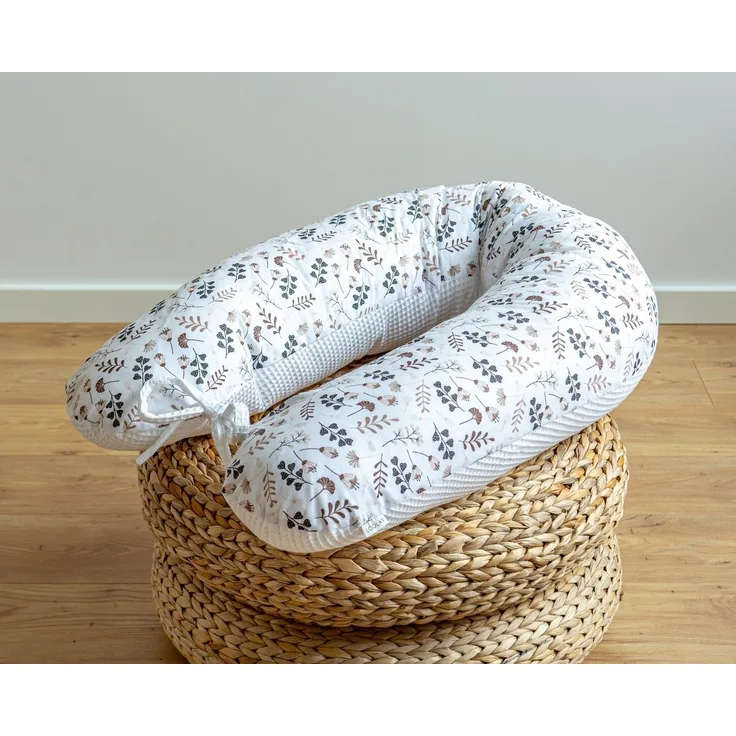 Loolay Seitenschläferkissen WAFFELPIQUE Blumen Schwangerschaftskissen Schlafen Kissen Stillkissen, M/ L oder L/ XL KISSEN + Bezug / 6 MUSTER Auswahl: Waffelstoff Waffelpique/ Türkis BLUMENWIESE Braun, Blau, Rosa, Gelb, Weiß, 170 o. 190 cm Kissen. PREMI...