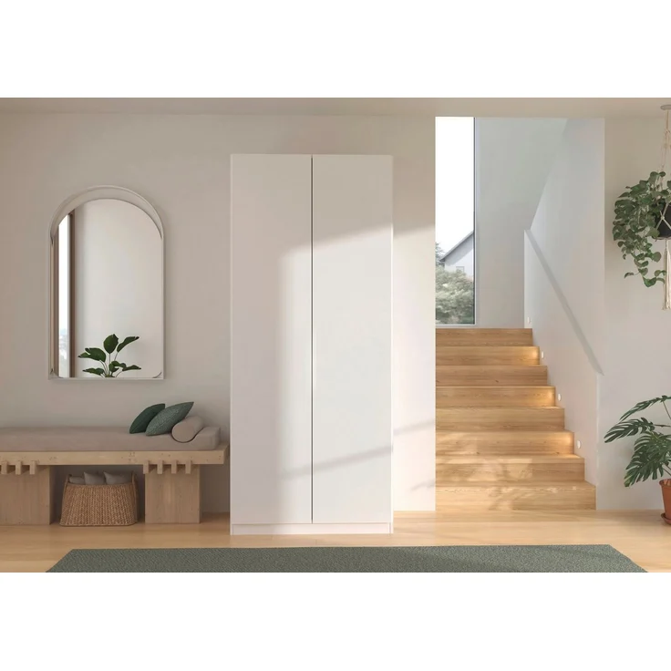 rauch Kleiderschrank Schrank Möbel Schlafzimmer Garderobe Kinderzimmer WELTNEUHEIT ELVIK (3 Ausstattungsvarianten - Breiten 47-405 cm, Höhen 187/212/231 cm) PATENTIERTES SCHNELLMONTAGESYSTEM mit Push-to-open MADE IN GERMANY – Bild 2