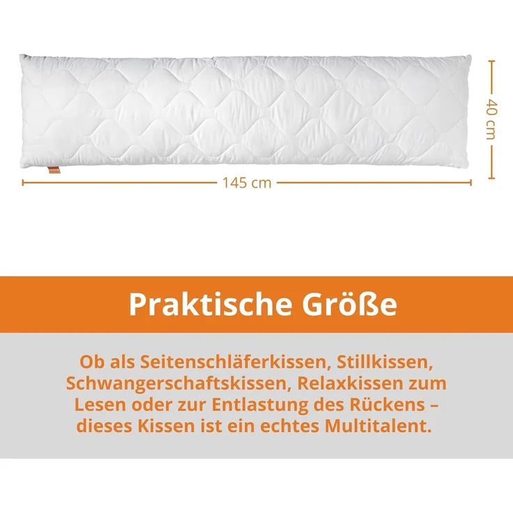 sleepling Seitenschläferkissen Stillkissen Bodypillow, Füllmengengarantie – Bild 5