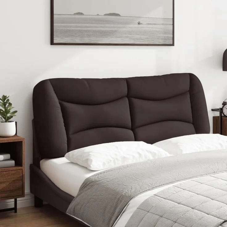 vidaXL Kopfteil-Kissen Dunkelbraun 140 cm Stoff 374579 – Bild 10
