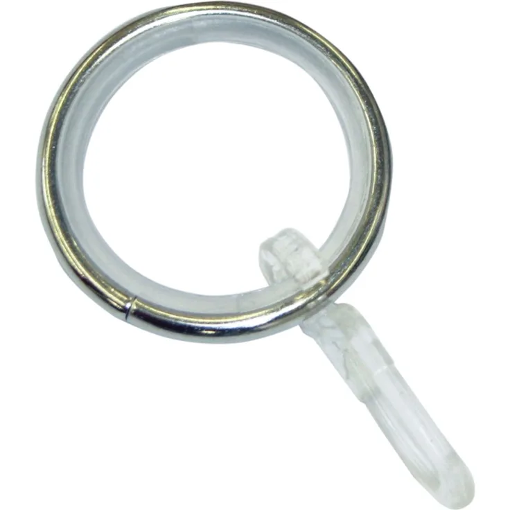 Gardinia Gardinenringe für Ø 16-20 mm Edelstahloptik 10-er Pack