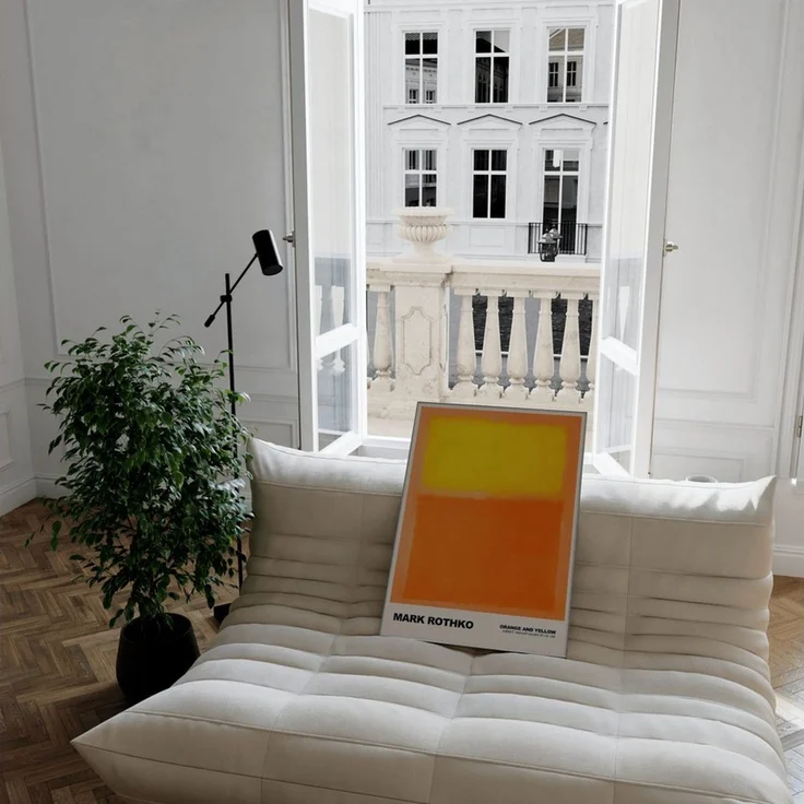 JUSTGOODMOOD Poster Mark Rothko Orange and Yellow Abstrakter Expressionismus Farbfeld Prin, (1 St) – Bild 3