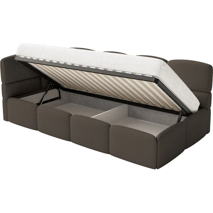 Selsey 'Cloudy' Jugendbett links, Bouclé Braun, 90x200 cm – Bild 4