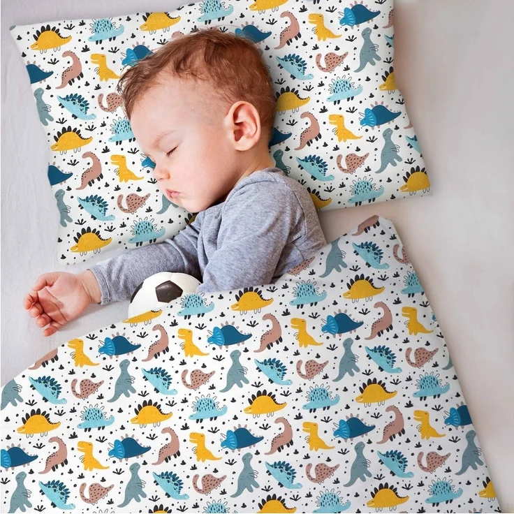 Amilian Kinderbettwäsche 100x135 - Bettwäsche Kinder - Kopfkissenbezug 40x60 cm Babybettwäsche, 2 teilig, 100% Baumwolle, für Mädchen und Jungen – Bild 2