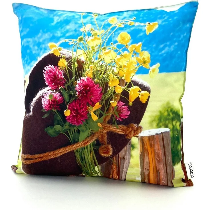 heimtexland Dekokissen Outdoorkissen 45x45 Outdoor Garten Deko Kissen, Lotus Effekt, schmutz- und wasserabweisend, inkl. Füllung – Bild 5