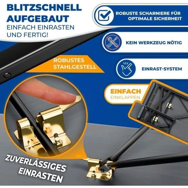 KESSER® Bierzeltgarnitur, 3-teilig, Klappbar, Holz / Stahl grün, Anthrazit, 170 x 46 x 75 cm – Bild 5