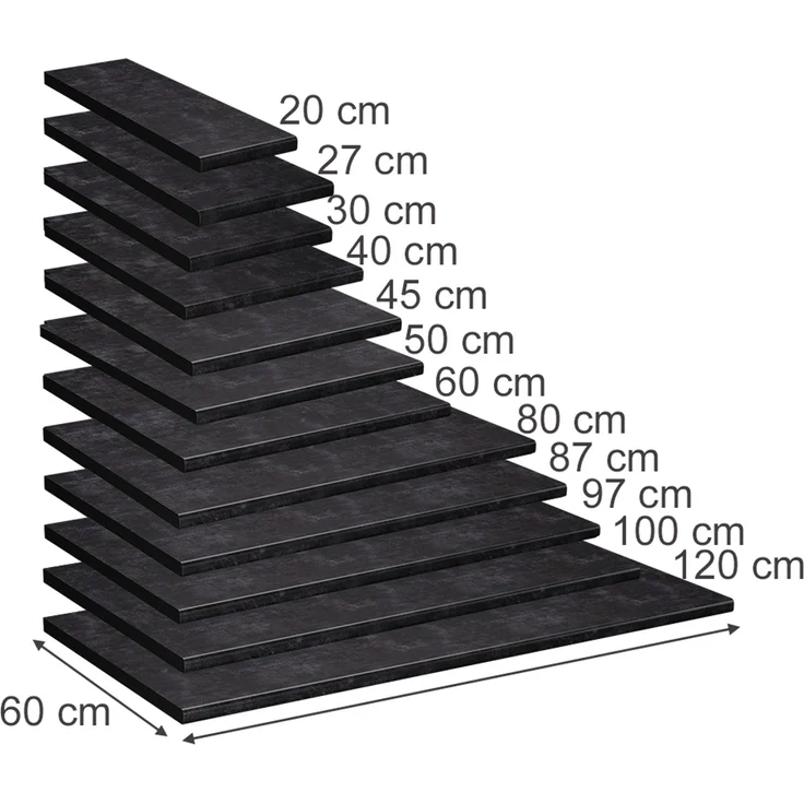 Küchenarbeitsplatte R-Line Anthrazit 40 cm Vicco – Bild 3