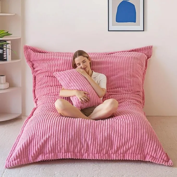 Sitzsack Cord 135x190 Rosa