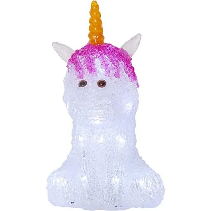 LED-Acrylfigur "Crystaline", Einhorn, 20 cw LED