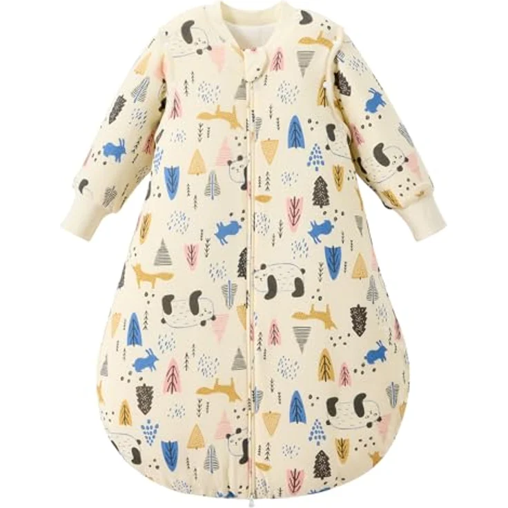 Duomiaomiao 3.5Tog Schlafsack Baby, 100% Baumwolle Baby Schlafsack Winter, Mädchen Neugeboren, Jungen Schlafsack, Warmer Neugeborene Kinder(85) – Bild 2