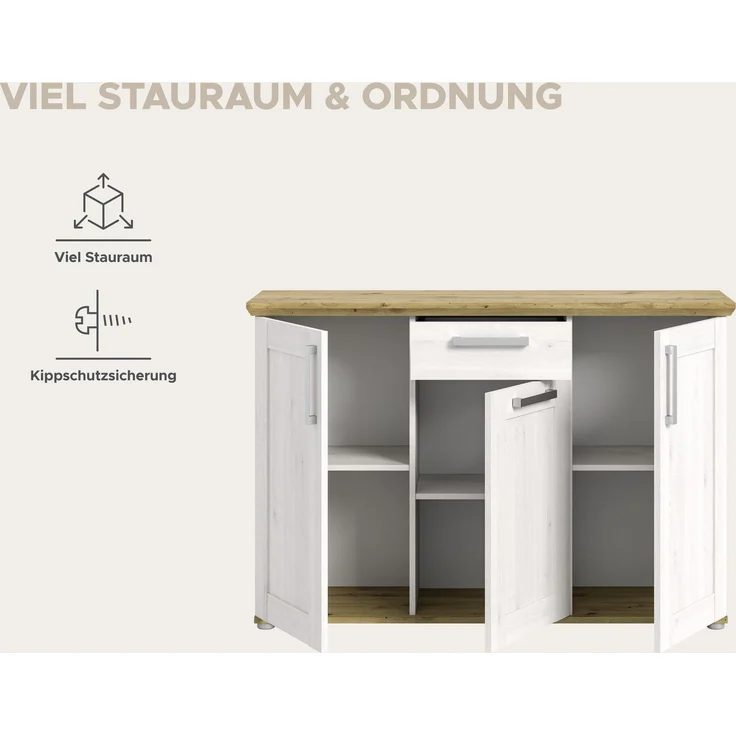 Große Kommode Verona - Sibiu Lärche / Artisan Eiche – Bild 8