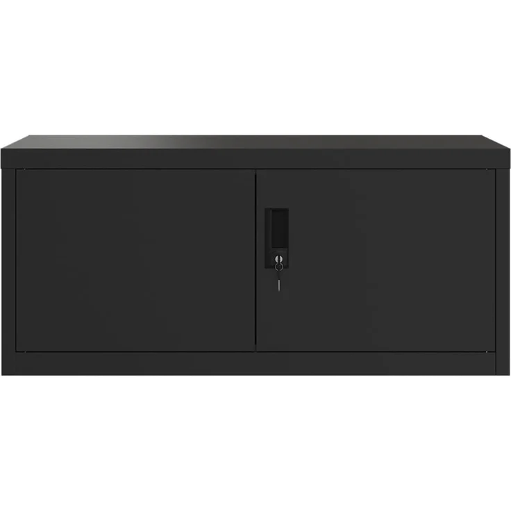 vidaXL Aktenschrank Schwarz 90x40x40 cm Stahl 339718 – Bild 2