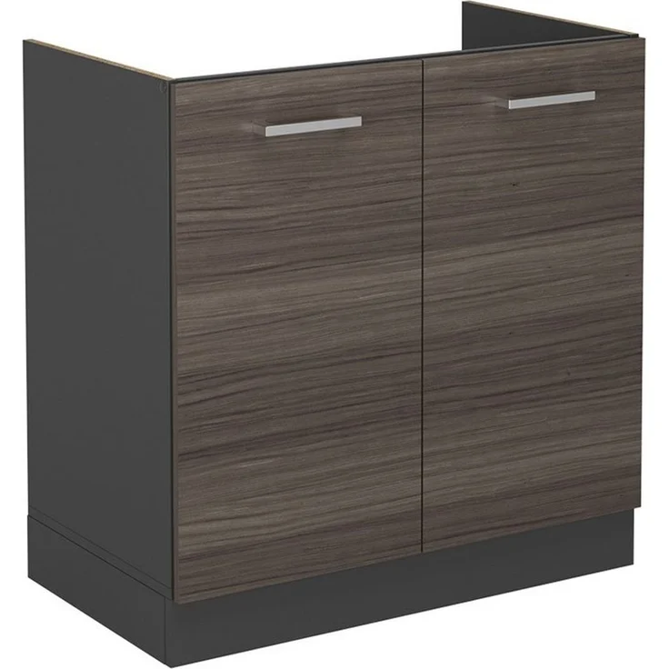 Spülenunterschrank R-Line Edelgrau 80 cm ohne Arbeitsplatte Vicco – Bild 1