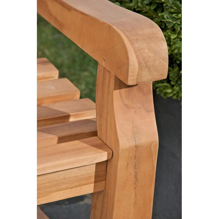 TPFGarden Gartenbank Jacky, Teakholz Sitzbank Garten Bank massiv Sprossen-Design Breite 120cm – Bild 5