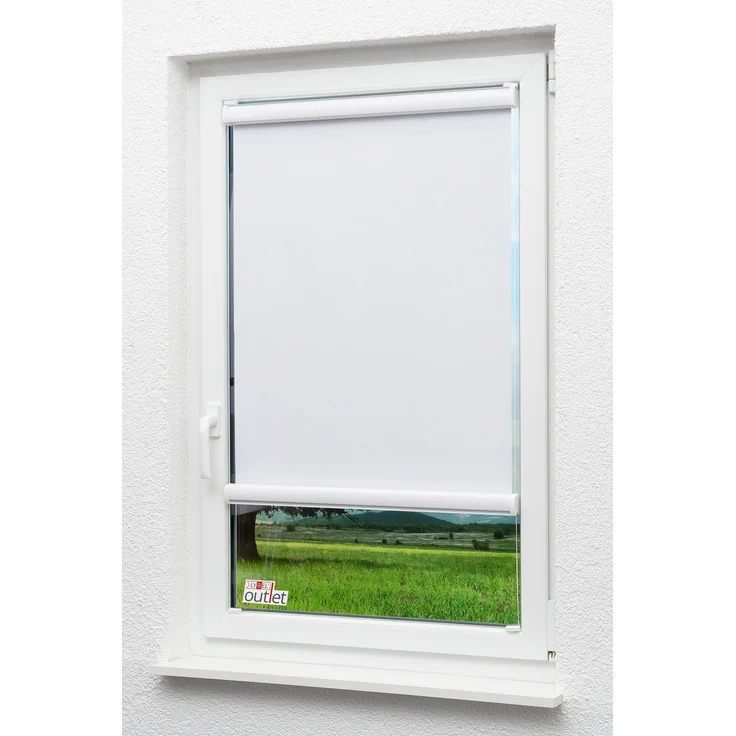 Lysel Outlet Glasleistenrollo verspannt abdunkelnd, (B x H) 65cm x 175cm in weiß/reinweiß – Bild 4