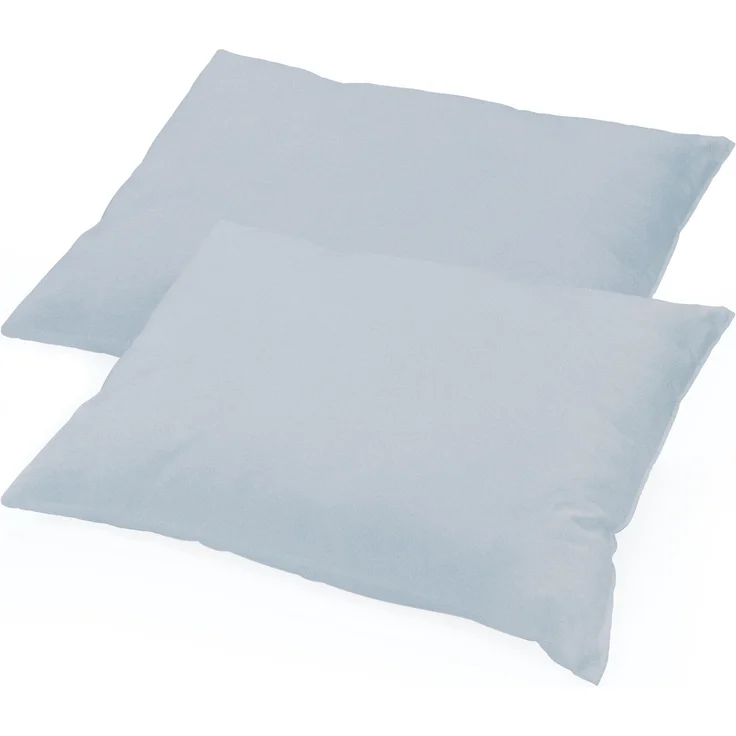 aqua-textil Classic Line Baumwoll Kissenbezug 2er-Set 50x80 Silbergrau Kissen Bezug Reißverschluss Jersey Kissenhülle – Bild 1