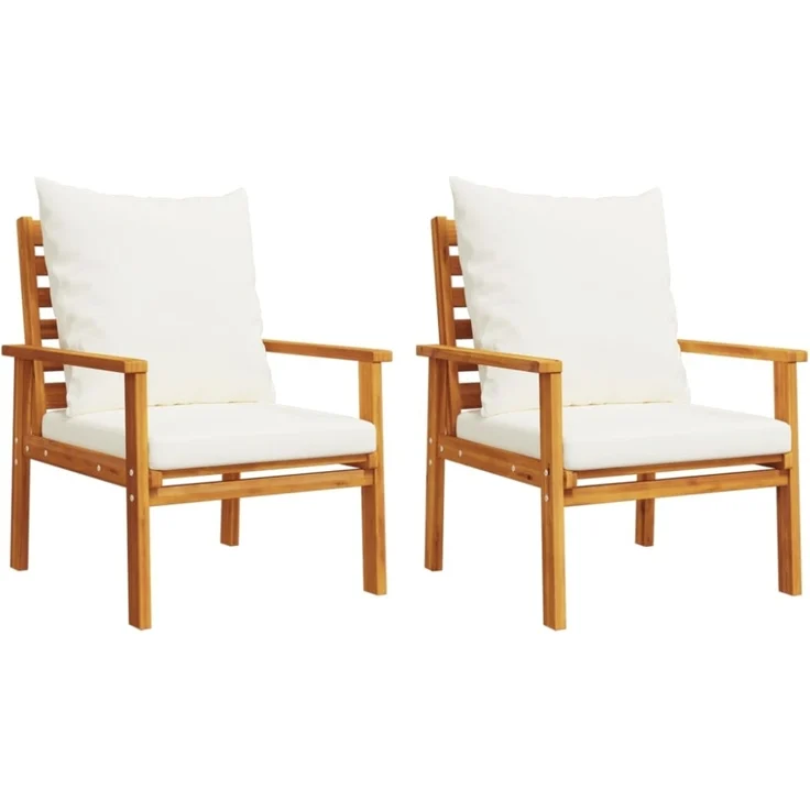 vidaXL 4-tlg. Garten-Lounge-Set mit Kissen Massivholz Akazie 3211795 – Bild 7