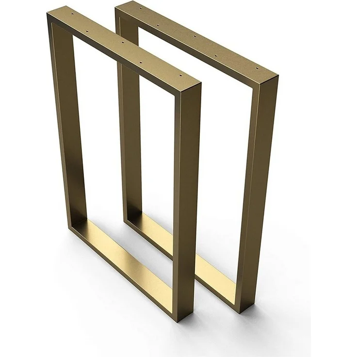 sossai® Tischgestell Stahl Tischkufen 50-70cm x 72cm in Gold (2-St) – Bild 5
