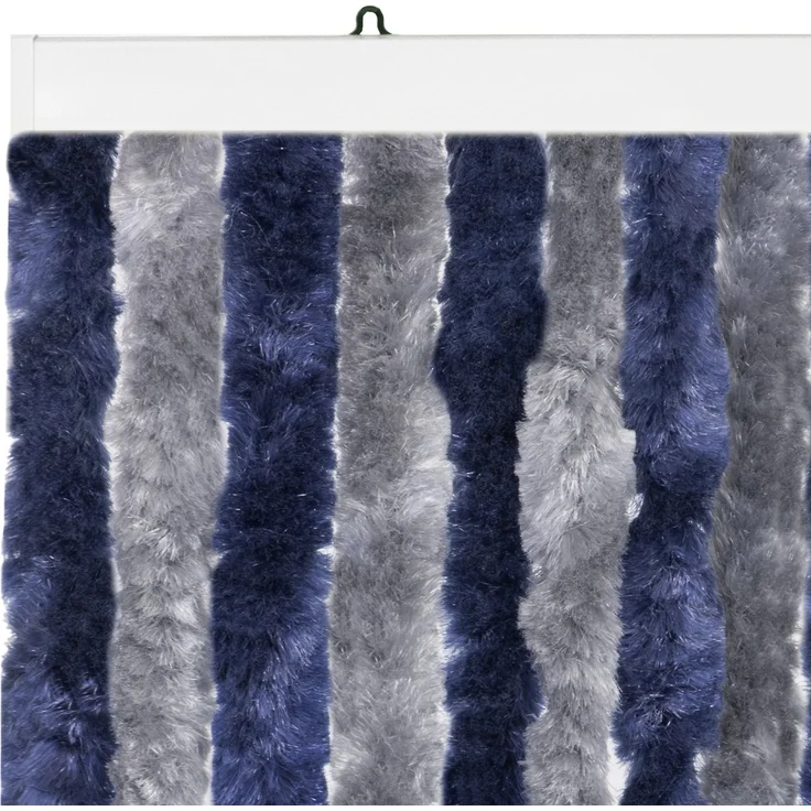 Moritz Flauschvorhang aus Chenille 56 x 185 cm blau grau Türvorhang als Fliegenschutz Insektenschutz für Camping Wohnwagen – Bild 7