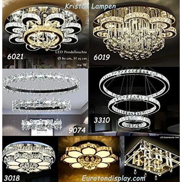 Euroton LED Pendelleuchte LED Pendelleuchte 2130 LED Hängelampe mit Fernbedienung, LED fest integriert, kalt - warm, 7000 k - 3000 k stufenlos einstellbar – Bild 8