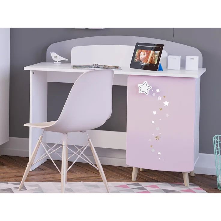 Kinderschreibtisch >Savannah< in Weiß aus MDF - 113,2x94,5x50cm (BxHxT)