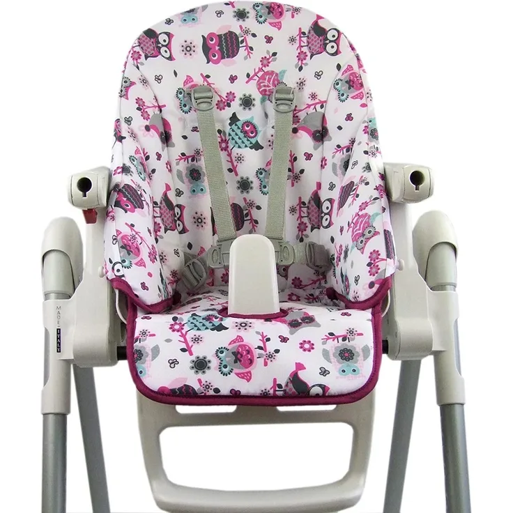BAMBINIWELT Ersatzbezug Sitzkissen Bezug kompatibel mit Peg Perego Prima Pappa ZERO3 & SIESTA (Eule $1)