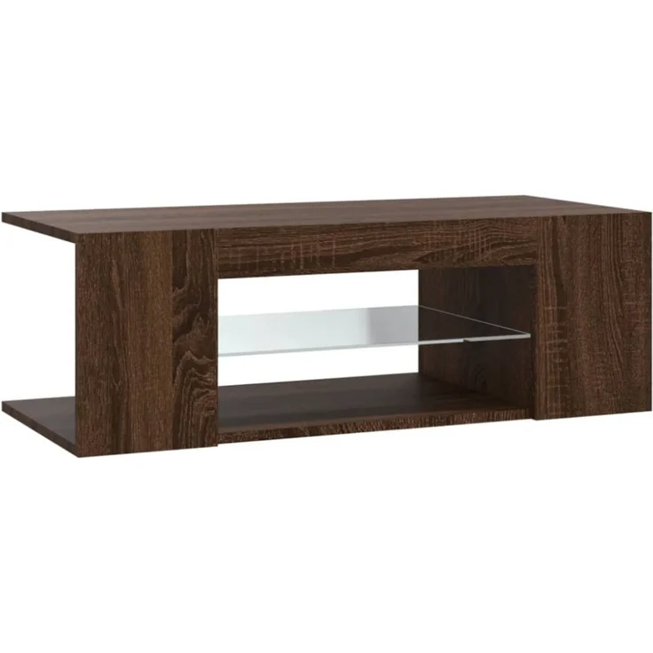 vidaXL TV-Schrank mit LED-Leuchten Braun Eichen-Optik 90x39x30 cm 822667 – Bild 6