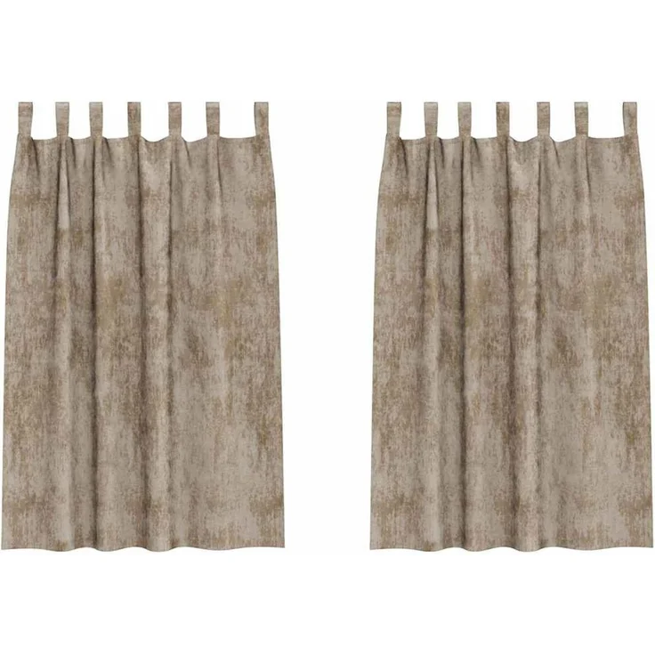 vidaXL Samtvorhänge 2 stk. Champagner 175 x 140 cm Samt 4107744 – Bild 2