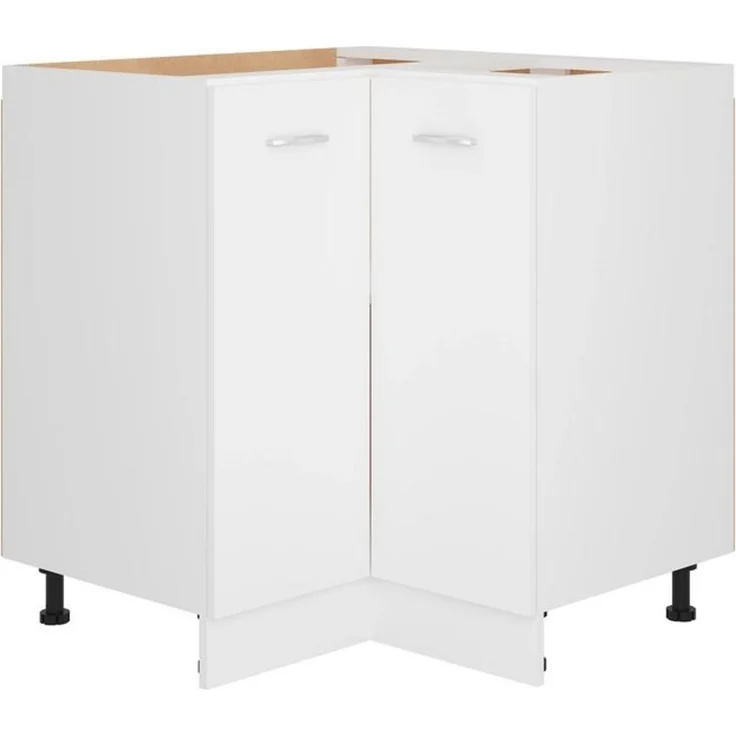 DOTMALL Eckunterschrank Eckunterschrank Lyon Weiß 75,5x75,5x81,5 cm Holzwerkstoff – Bild 4