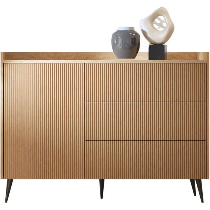 Compleo Schubkastenkommode mit 3 Schubladen, Japandi design, Sideboard modern MODE