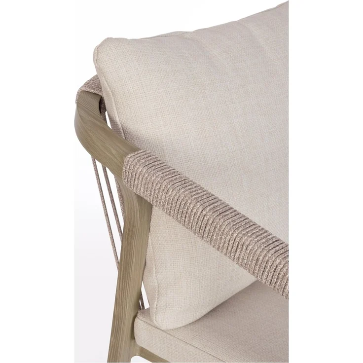 5er Garten-Barset Aremilak - Aluminium Timber Natur, Olefin Naturbeige – Bild 6