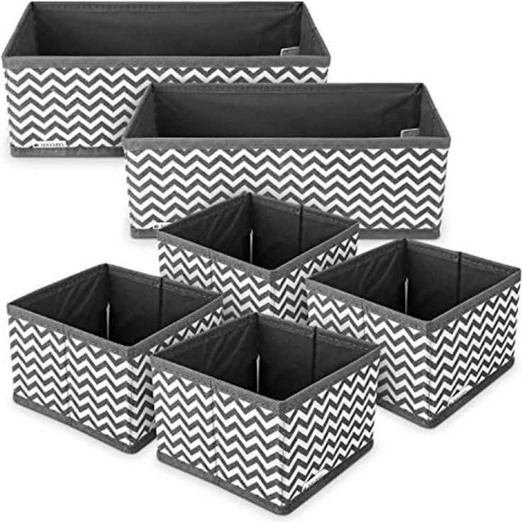 Navaris Aufbewahrungsbox Stoffboxen-Organizer - 6 Stück in verschiedenen Größen (6 St) – Bild 9