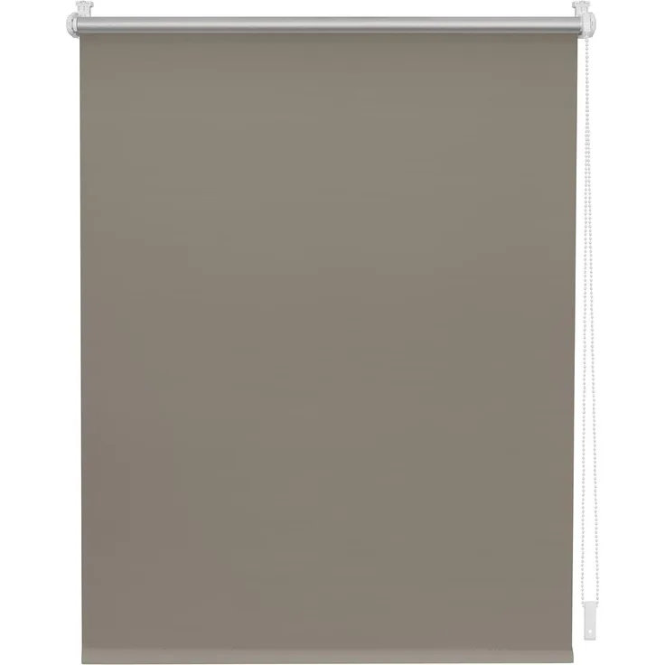 Lichtblick Thermorollo ohne Bohren, Klemmfix, Verdunklungsrollo, Hitzeschutz, Sichtschutz, Wandmontage, Deckenmontage, Rollo für Fenster und Türen Taupe,90x220 cm (B x L)