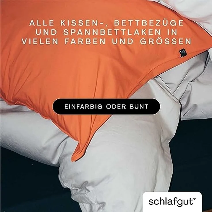 Schlafgut 'PURE TOPPER' Spannbettlaken, für Topper bis 10 cm Höhe, Blue Light, M 120x200cm - 130x220cm, 100% Bio-Baumwolle – Bild 5