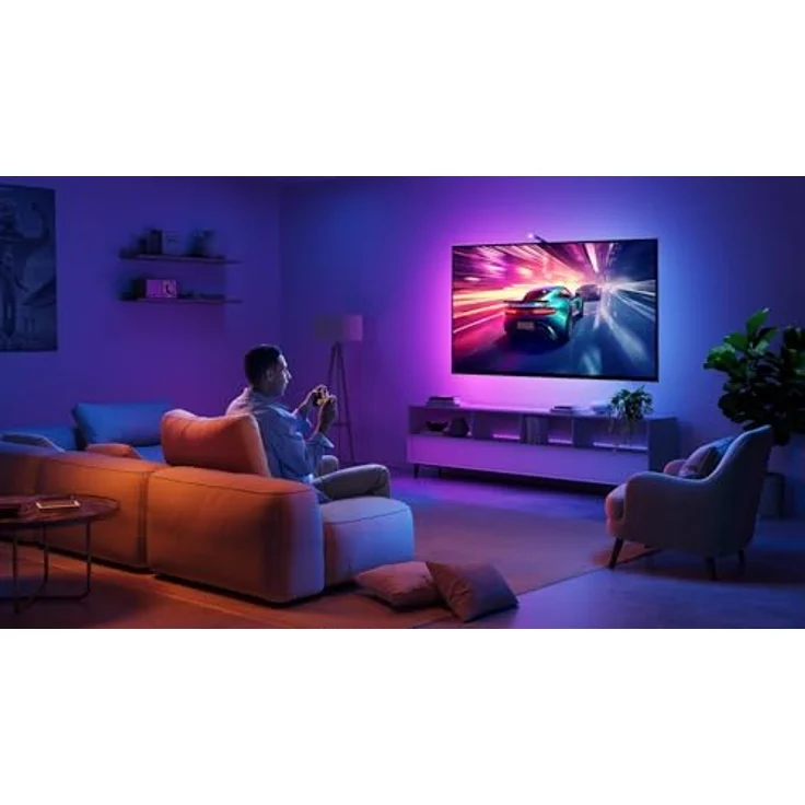 Govee Envisual Led 3 Lite, TV Back Led Strip Ambient Lighting mit Farbensynchronisation, kompatibel mit 75-85 Zoll Fernsehern – Bild 3