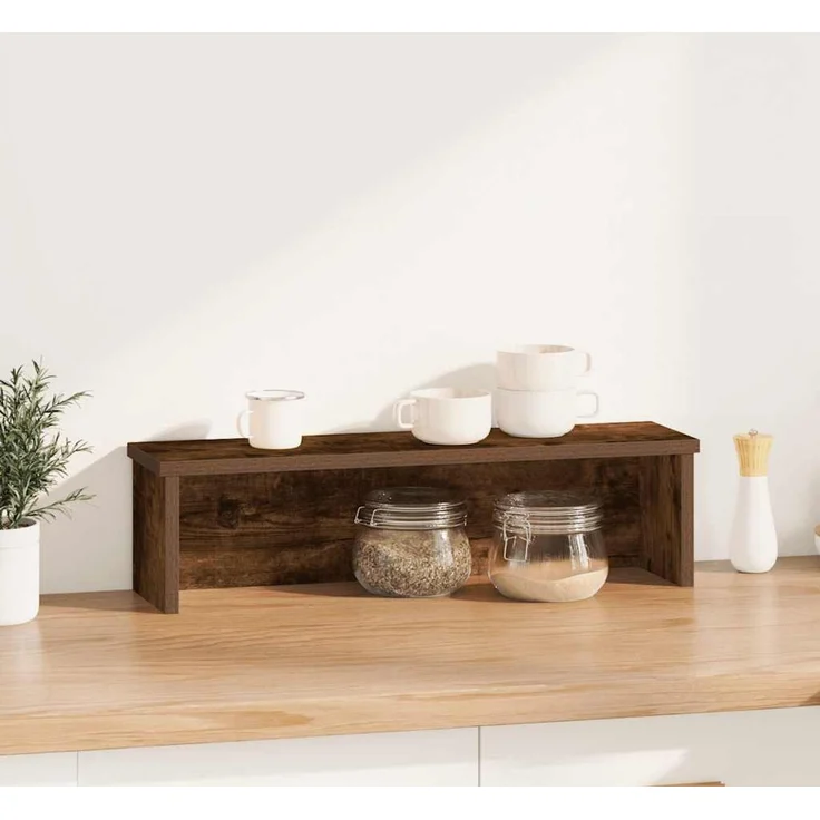 vidaXL Küchenregal Stapelbar Räuchereiche 60x15x16 cm Holzwerkstoff 860507 – Bild 1
