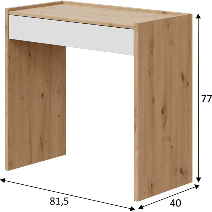 Calicosy Schreibtisch mit 1 Schublade Noa - L82 cm - Helles Holz – Bild 8