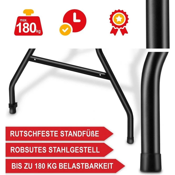 Onbest Klapptisch Borkum mit Tragegriff, Aluminiumgestell, 180cm, 180kg, klappbar, wetterfest – Bild 3