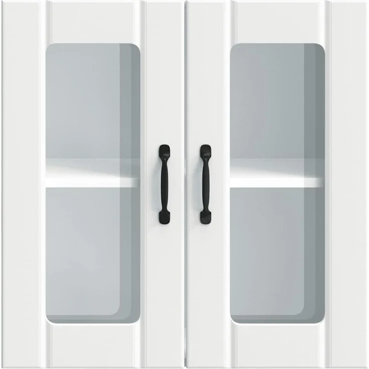 vidaXL Küchen-Hängeschrank mit Glastür Lucca Weiß Holzwerkstoff 853907 – Bild 5
